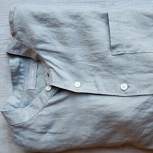 Everlane The Collarless Linen Shirt Nwot